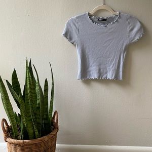 Brandy Melville Lettuce Edge Crop Top